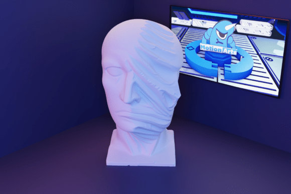 Abstract Head: A Modern 3D Artistic Sculpture for Your Space