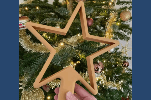 Bring a Sprinkle of Holiday Charm with the 3D Christmas Tree Star Topper
