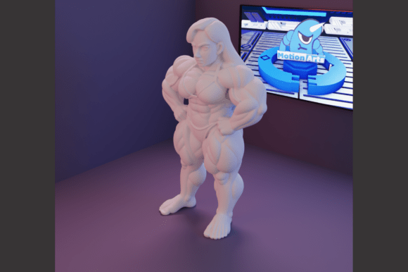 Celebrating Female Strength: The Strong Muscular Woman 3D Sculpture