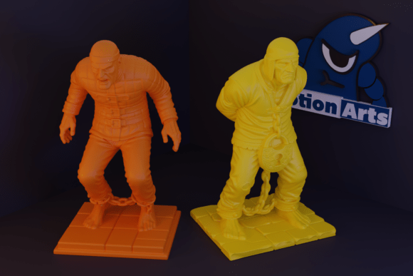 Chained Men in Straitjackets 3D Model