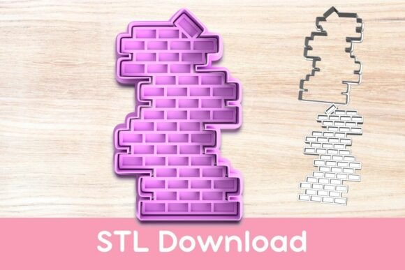 Creating Textured Brick Wall Cookies with a Brick Wall Cookie Cutter and Stamp STL
