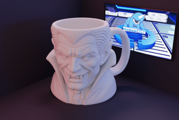 Dark and Stylish 3D Printed Vampire Mug