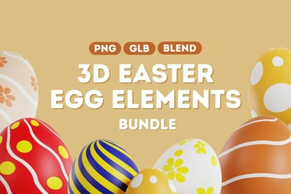 Delightful Colorful Easter Eggs 3D Pack for Creative Projects