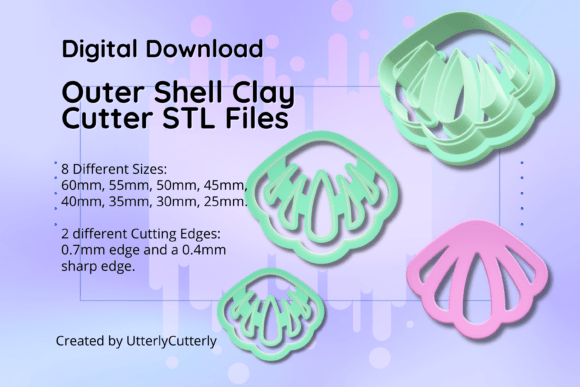 Discover the Versatile Clay Cutter STL File Outer Sea Shell- Oc