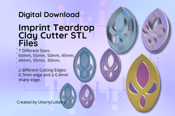 Discover the Versatility of Clay Cutter STL File Imprint Teardrop-E