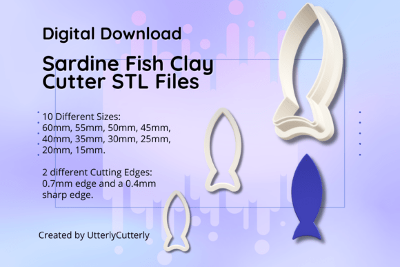 Discover the Versatility of Clay Cutter STL File Sardine Fish- Medit