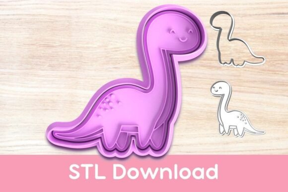 Enhance Your Baking with Dino Cookie Cutter and Stamp STL