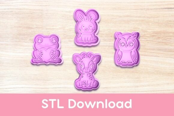 Expand Your Adorable Zoo with Cute Animals Pack 2 Cookie Cutters and Stamp STLs