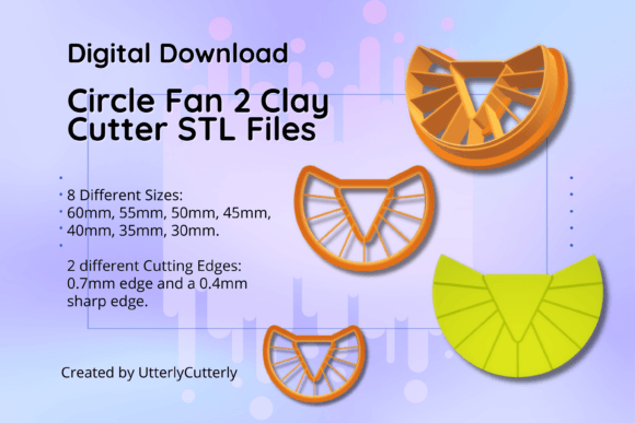 Explore the Versatility of Clay Cutter STL File Circle Fan 2- Earri