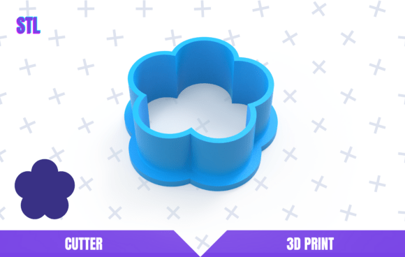 Flower Cookie Cutter STL for Creative Baking