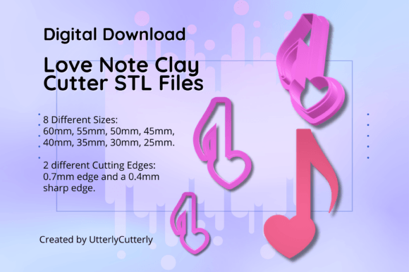 Heart Love Note 1- STL File for Crafting