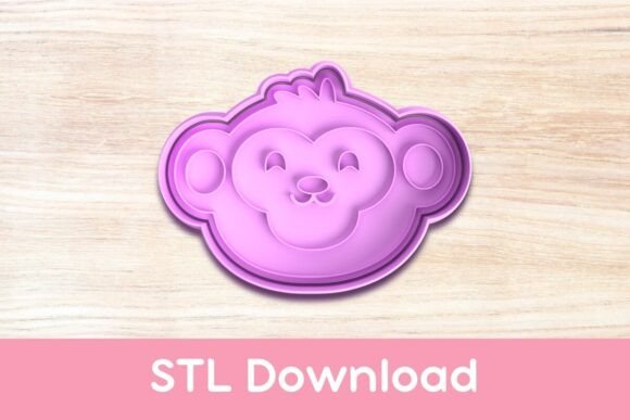 Monkey Face Cookie Cutter and Stamp STL: A Fun Addition to Your Baking Arsenal
