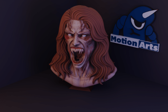 Scary Vampire: A Dark, Mysterious 3D Model