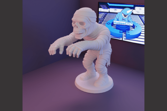 Spooky and Fun: The Cartoon Mummy STL Model