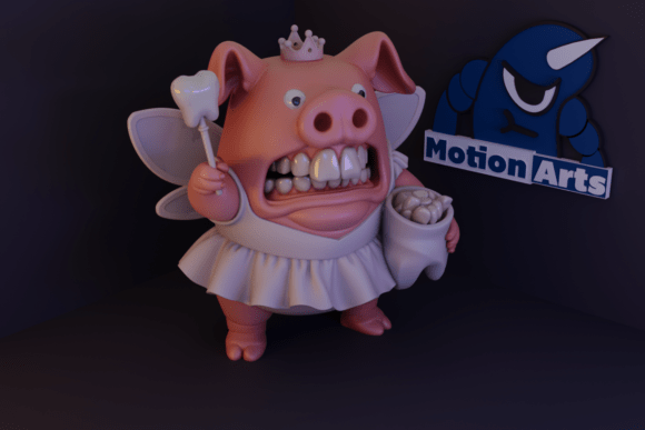 Tooth Fairy Piglet: A Magical and Adorable 3D Printable Model