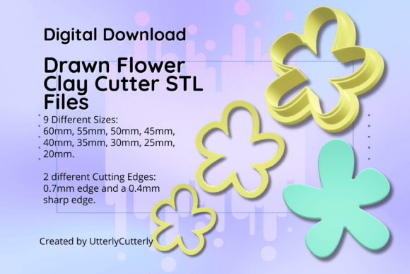 Unlock Your Creative Potential with the Clay Cutter STL File Drawn Flower- Celes