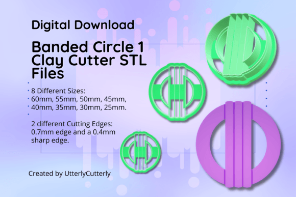 Unlock Your Creativity with the Clay Cutter STL File 90s Banded Circle